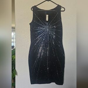 Elegant Black Starburst Dress